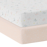 Living Textiles 2-pack Jersey Cot Fitted Sheets | The Nest Attachment Parenting Hub